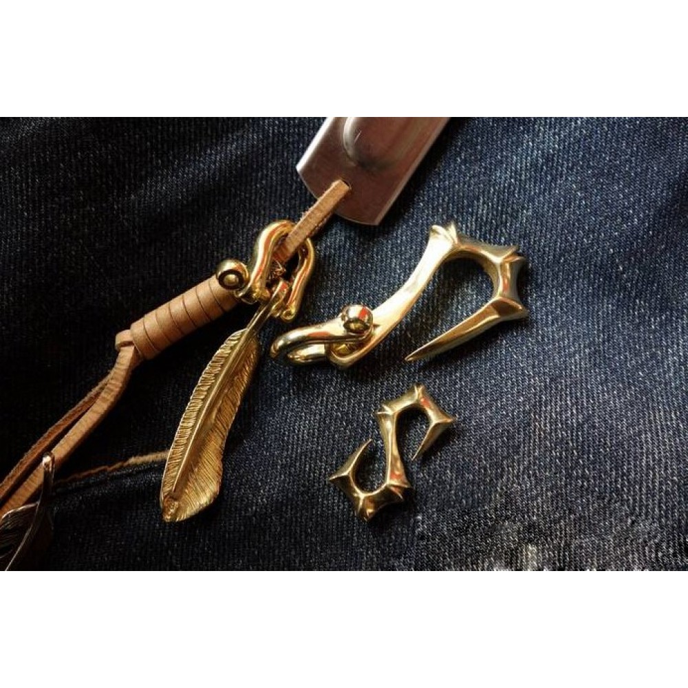 leather ornament hook, wallet key chain hook, S hook, Ghost claw style